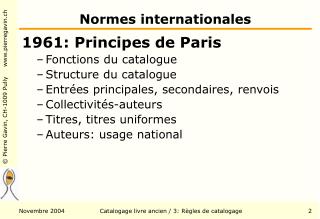 Normes internationales