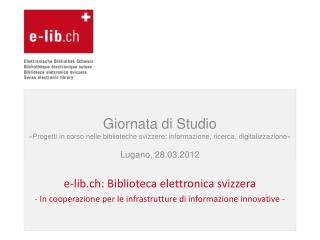 e-lib.ch: Biblioteca elettronica svizzera