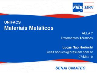 UNIFACS Materiais Metálicos