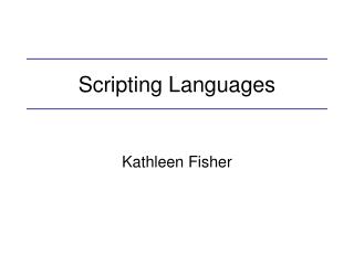 Scripting Languages