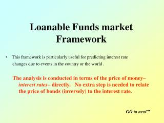 Loanable Funds market Framework
