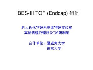 BES-III TOF (Endcap) 研制