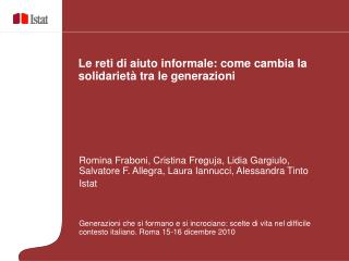 Le reti di aiuto informale: come cambia la solidarietà tra le generazioni