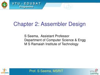 Chapter 2: Assembler Design
