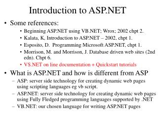 Introduction to ASP.NET