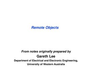 Remote Objects