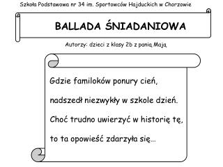 BALLADA ŚNIADANIOWA