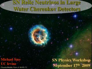 SN Relic Neutrinos in Large Water Cherenkov Detectors
