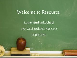 Welcome to Resource