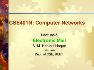 CSE401N: Computer Networks