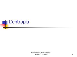 L’entropia