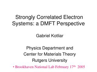 Strongly Correlated Electron Systems: a DMFT Perspective