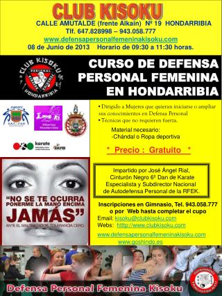 CURSO DE DEFENSA PERSONAL FEMENINA EN HONDARRIBIA