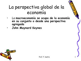 La perspectiva global de la economía