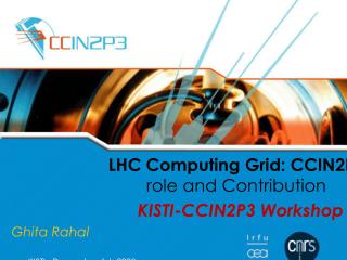 LHC Computing Grid: CCIN2P3 role and Contribution