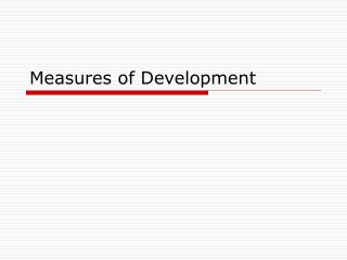 Measures of Development