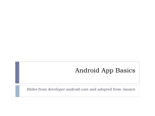 Android App Basics