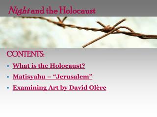 Night and the Holocaust