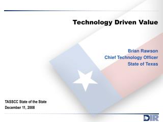 Technology Driven Value