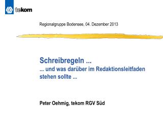 Regionalgruppe Bodensee, 04. Dezember 2013