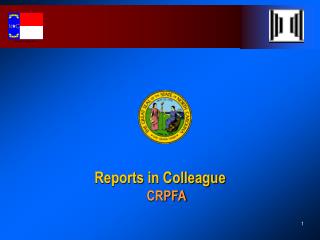 Reports in Colleague CRPFA