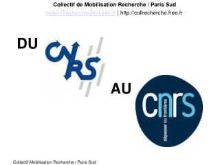 Collectif de Mobilisation Recherche / Paris Sud