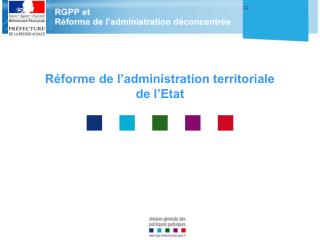 Réforme de l’administration territoriale de l’Etat