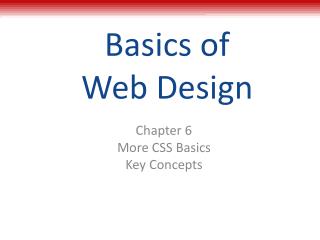 Basics of Web Design