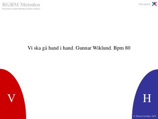 Vi ska gå hand i hand. Gunnar Wiklund. Bpm 80