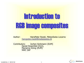 Introduction to RGB image composites