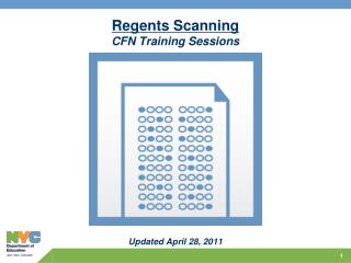 Regents Scanning CFN Training Sessions