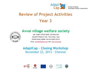 Review of Project Activities Year 3