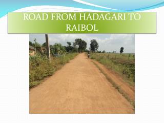 ROAD FROM HADAGARI TO RAIBOL