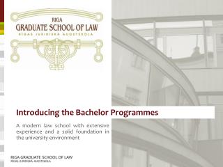 Introducing the Bachelor Programmes