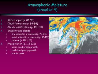 Atmospheric Moisture (chapter 4)