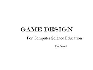 Game Design