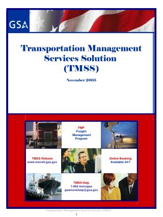 Transportation Management Services Solution (TMSS) November 2005