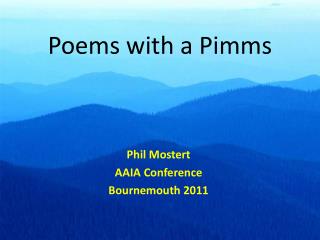 Poems with a Pimms