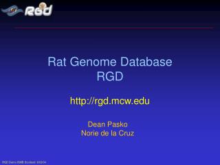 Rat Genome Database RGD