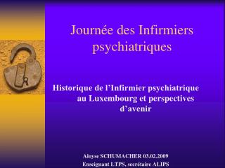 Journée des Infirmiers psychiatriques