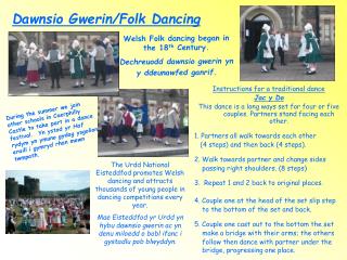 Dawnsio Gwerin/Folk Dancing