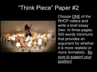 “Think Piece” Paper #2