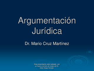 Argumentación Jurídica