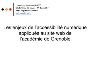 Les enjeux de l’accessibilité numérique appliqués au site web de l’académie de Grenoble