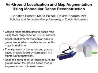 Air-Ground Localization and Map Augmentation Using Monocular Dense Reconstruction