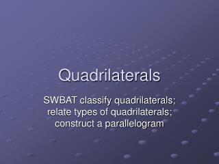 Quadrilaterals