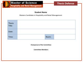 Thesis Defense