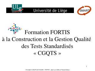 Formation FORTIS à la Construction et la Gestion Qualité des Tests Standardisés « CGQTS »