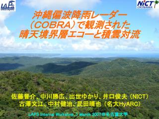 沖縄偏波降雨レーダー （ＣＯＢＲＡ）で観測された 晴天境界層エコーと積雲対流