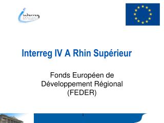 Interreg IV A Rhin Supérieur